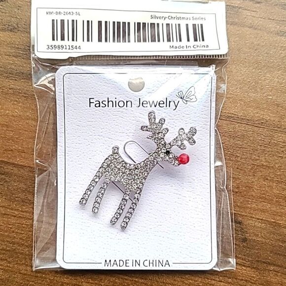 Fashion Pin, Rudolph the Red Nosed Reindeer, NIB - Picture 3 of 4